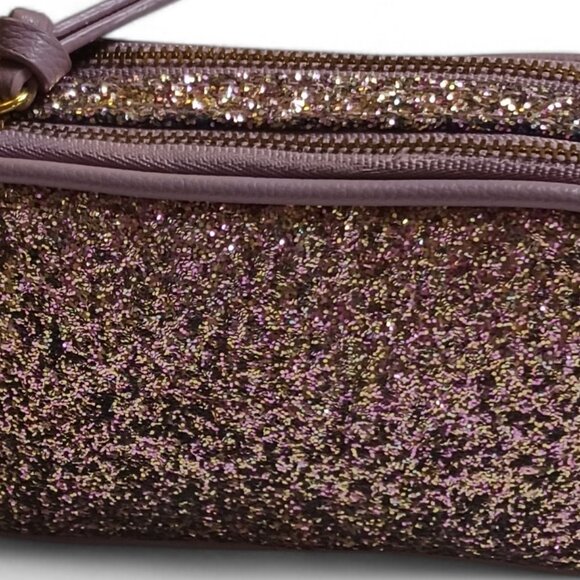 Indigo Dusty Rose Rose Gold Kawaii Glitter Pouch Wristlet - Picture 6 of 9